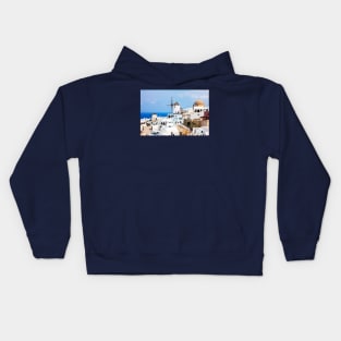 Oia, Santorini Windmills Kids Hoodie